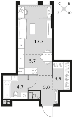 Купить квартиру на улице Варшавское шоссе в Москве. Вариант № 9586264, 0, площадь -  квм, цена 25975680 рублей