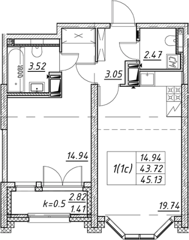 Купить двухкомнатную квартиру в новостройках в ЖК Цивилизация на Неве в Санкт-Петербурге. Вариант № 7850678, 0, площадь - квм, цена 13833608 рублей