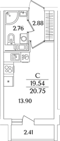 Купить Студию в районе исторический  Сосновая Поляна в Санкт-Петербурге. Вариант № 6713103, 0, площадь -  квм, цена 7480327 рублей