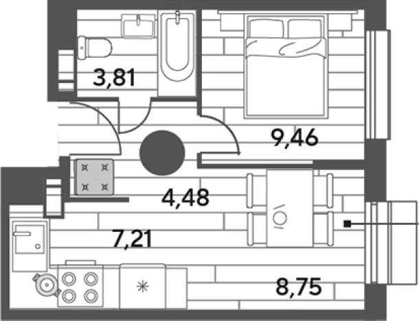 Купить однокомнатную квартиру у метро Бабушкинская в Ивантеевке. Вариант № 132654, 0, площадь -  квм, цена 6243766 рублей