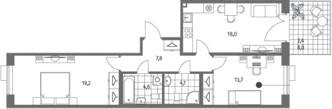 Купить трехкомнатную квартиру в ЖК Парусная 1 в Санкт-Петербурге. Вариант № 7265961, 0, площадь -  квм, цена 25189000 рублей