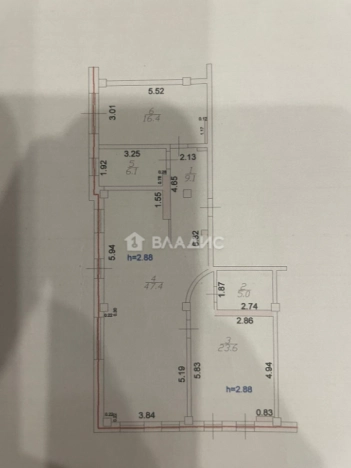 . Вариант № 50121, 16, площадь - 107.6 квм, цена 23000000 рублей