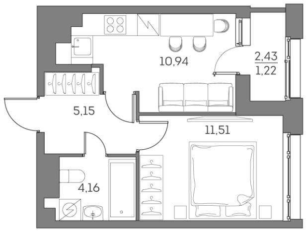 Купить однокомнатную квартиру у метро Нижегородская в Москве. Вариант № 7675688, 0, площадь -  квм, цена 17125091 рублей