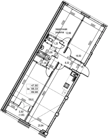Купить трехкомнатную квартиру в новостройках в районе Петроградский в Санкт-Петербурге. Вариант № 70063, 0, площадь -  квм, цена 48769390 рублей