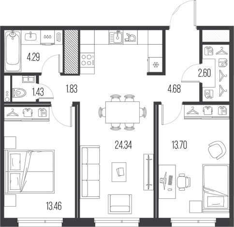 Купить трехкомнатную квартиру в ЖК Legenda Васильевского в Санкт-Петербурге. Вариант № 4837801, 0, площадь -  квм, цена 22750527 рублей