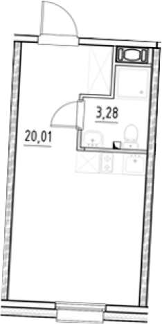 Купить Студию у метро Бухарестская в Санкт-Петербурге. Вариант № 5558424, 0, площадь -  квм, цена 6551128 рублей