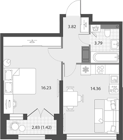 Купить двухкомнатную квартиру в новостройках в ЖК Цивилизация на Неве в Санкт-Петербурге. Вариант № 7851233, 0, площадь -  квм, цена 13328088 рублей