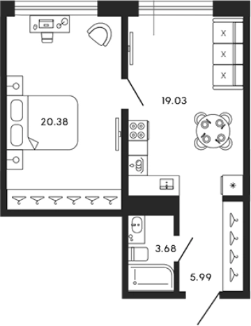 Купить двухкомнатную квартиру в ЖК 17/33 в Санкт-Петербурге. Вариант № 8337624, 0, площадь -  квм, цена 38630868 рублей