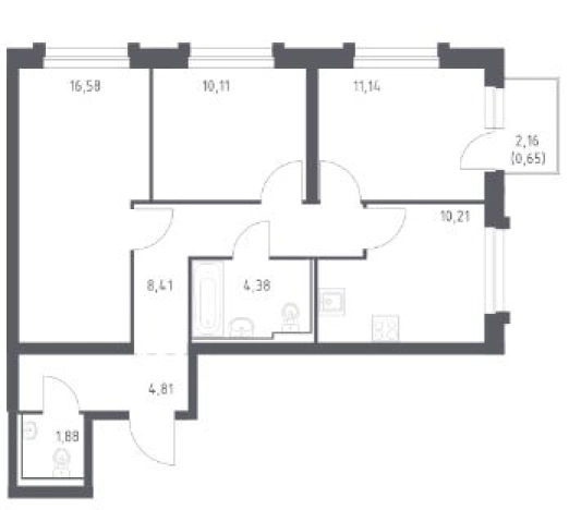 Купить квартиру на улице Зоотехнический переулок в Чите. Вариант № 138691, 0, площадь -  квм, цена 12725699 рублей