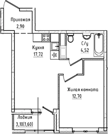 Купить двухкомнатную квартиру на улице Первых в Ленинградской области. Вариант № 7833557, 0, площадь -  квм, цена 6600757 рублей
