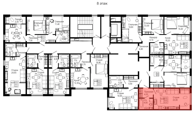 Купить квартиру в новостройках на улице Цветной проезд в Ленинградской области. Вариант № 2365986, 0, площадь -  квм, цена 4615670 рублей