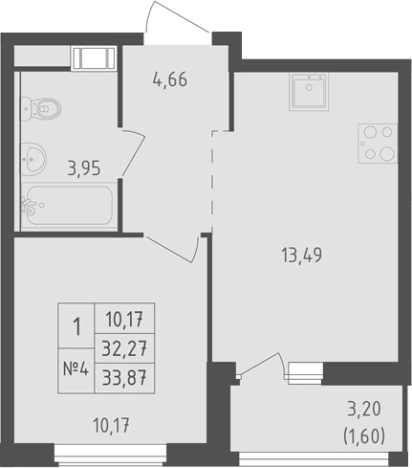 Купить однокомнатную квартиру в ЖК Южная Нева в Ленинградской области. Вариант № 7833668, 0, площадь -  квм, цена 5630041 рублей