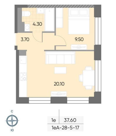 Купить однокомнатную квартиру в новостройках в районе Москворечье-Сабурово в Москве. Вариант № 8907089, 0, площадь -  квм, цена 18097030 рублей
