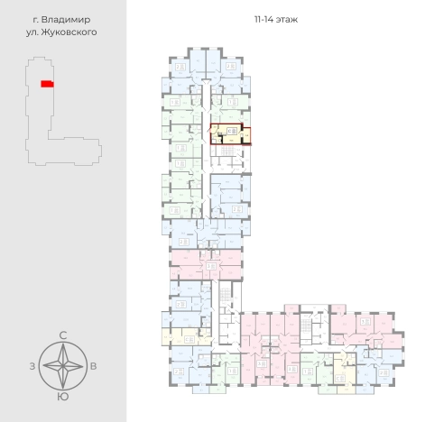 . Вариант № 10599300, 1, площадь - 29.9 квм, цена 4215904 рублей