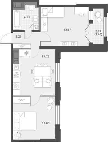 Купить трехкомнатную квартиру в новостройках у метро Елизаровская в Санкт-Петербурге. Вариант № 7851366, 0, площадь -  квм, цена 17273891 рублей