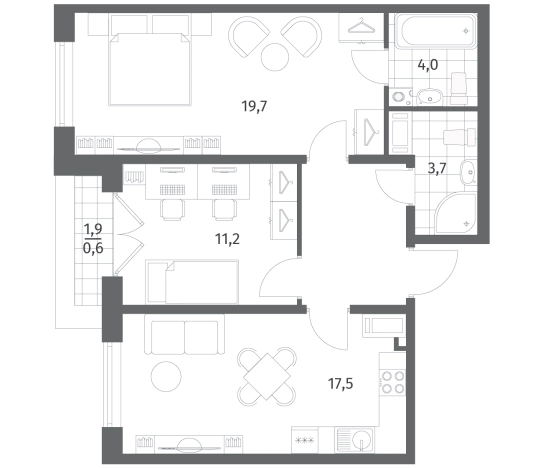 Купить трехкомнатную квартиру в ЖК Парусная 1 в Санкт-Петербурге. Вариант № 7265957, 0, площадь -  квм, цена 22381000 рублей