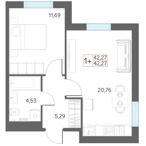 Купить квартиру в новостройках в Тобольске. Вариант № 159524, 0, площадь -  квм, цена 4950000 рублей