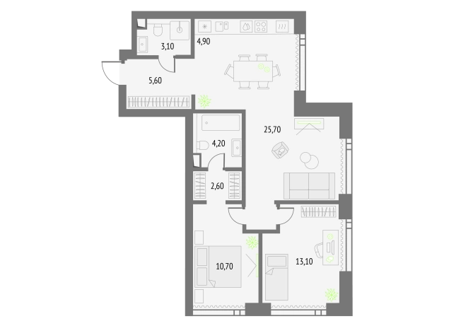 Купить квартиру в новостройках у метро Бутырская  в Москве. Вариант № 151097, 0, площадь -  квм, цена 39646707 рублей