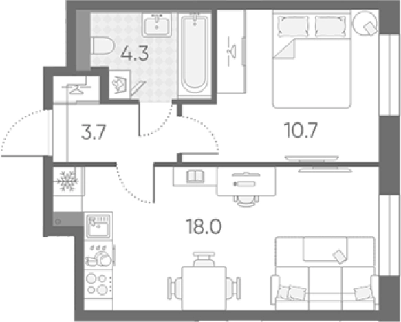 Купить двухкомнатную квартиру на улице Партизанская в Санкт-Петербурге. Вариант № 6243650, 0, площадь -  квм, цена 11775011 рублей