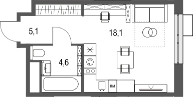 Купить квартиру в ЖК Сиреневый парк в Москве. Вариант № 91784, 0, площадь - квм, цена 12868396 рублей