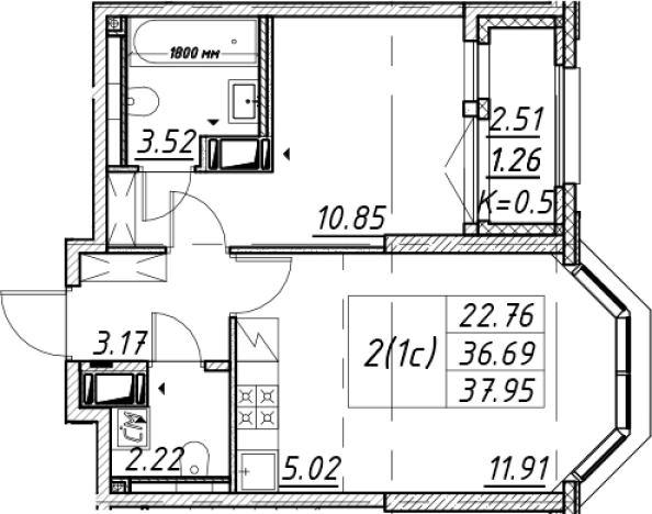 Купить двухкомнатную квартиру в новостройках в ЖК Цивилизация на Неве в Санкт-Петербурге. Вариант № 7850250, 0, площадь - квм, цена 12566952 рублей