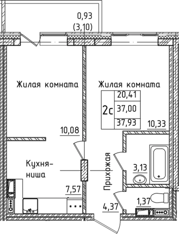 Купить двухкомнатную квартиру у метро Шереметьевская в Лобне. Вариант № 128683, 0, площадь -  квм, цена 5504259 рублей