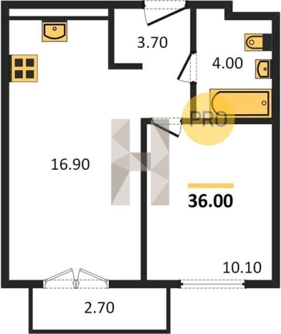 Купить однокомнатную квартиру в районе Первомайский в Ижевске. Вариант № 64608, 0, площадь - квм, цена 3035000 рублей