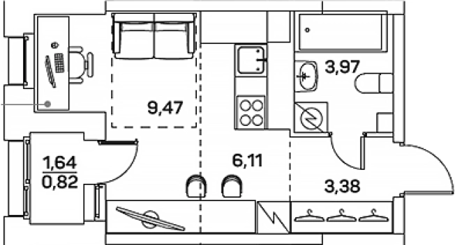 Купить Студию в новостройках у метро Нижегородская в Москве. Вариант № 3572476, 0, площадь - квм, цена 9784452 рублей