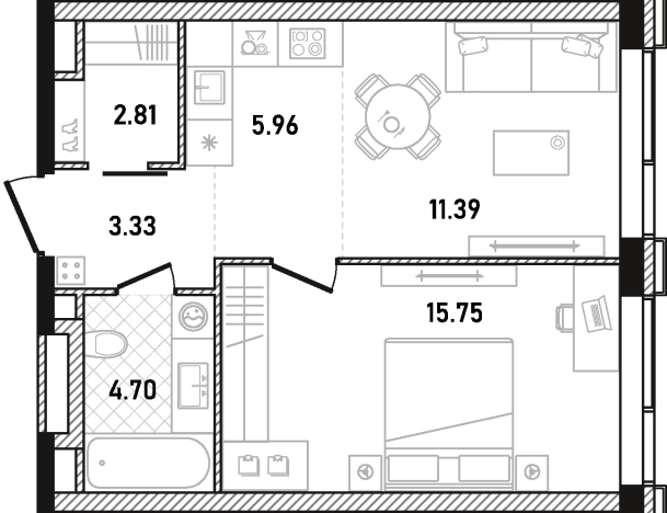 Купить однокомнатную квартиру в ЖК Republic в Москве. Вариант № 122540, 0, площадь -  квм, цена 32410144 рублей