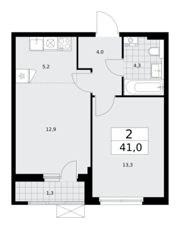 Купить двухкомнатную квартиру в ЖК Бунинские кварталы в Москве. Вариант № 489900, 0, площадь -  квм, цена 14675950 рублей