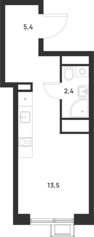 Купить Студию на улице Разведчика Дейча в Москве. Вариант № 10415134, 0, площадь -  квм, цена 10869832 рублей