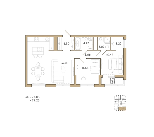 Купить квартиру в новостройках на улице 2-й проезд Свердлова в Пензе. Вариант № 153036, 0, площадь -  квм, цена 9269910 рублей