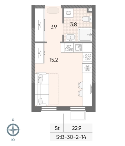 Купить Студию в районе Солнцево в Москве. Вариант № 10061289, 0, площадь -  квм, цена 9295682 рублей