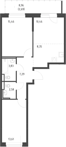 Купить трехкомнатную квартиру в ЖК Живи! В Рыбацком в Санкт-Петербурге. Вариант № 9109971, 0, площадь -  квм, цена 14376836 рублей