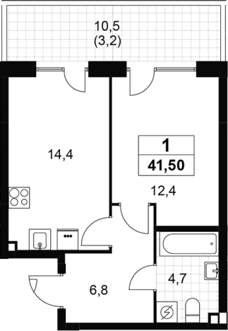 Купить квартиру в ЖК А101 Лаголово в Ленинградской области. Вариант № 8924330, 0, площадь -  квм, цена 7268310 рублей