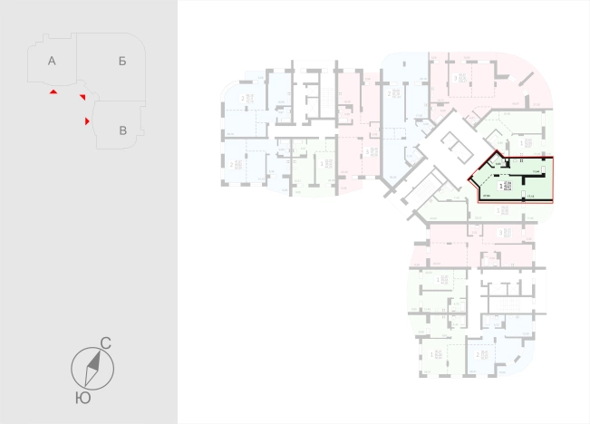 Купить однокомнатную квартиру в ЖК Отражение в Владимире. Вариант № 74055, 1, площадь -  квм, цена 7844200 рублей