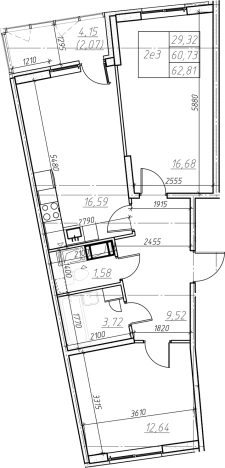 Купить квартиру в новостройках в ЖК Левитан в Мурине. Вариант № 6852386, 0, площадь -  квм, цена 9054843 рублей