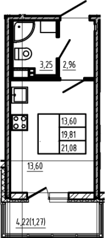 Купить Студию в Сертолове. Вариант № 6963310, 0, площадь -  квм, цена 4848400 рублей