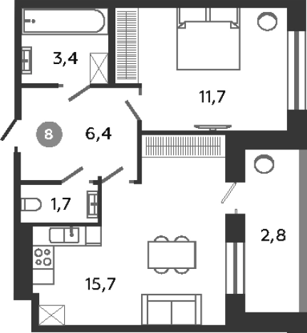 Купить двухкомнатную квартиру в ЖК Графская слобода в Песках в Ленинградской области. Вариант № 9104952, 0, площадь -  квм, цена 6255000 рублей