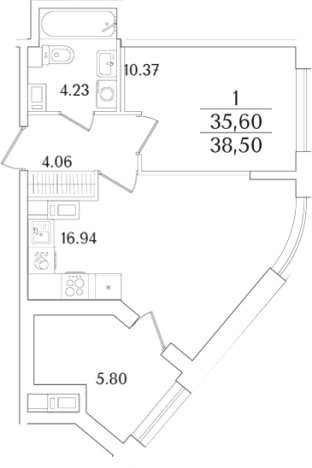 Купить двухкомнатную квартиру в новостройках у метро Выборгская в Санкт-Петербурге. Вариант № 6232643, 0, площадь -  квм, цена 15429115 рублей