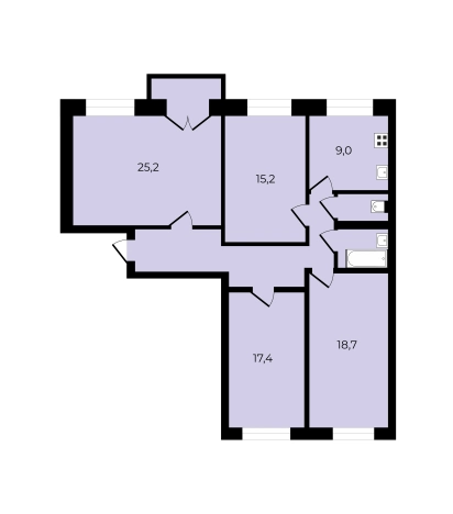 Купить четырехкомнатную квартиру на улице Янковского в Москве. Вариант № 10308809, 0, площадь -  квм, цена 39900000 рублей