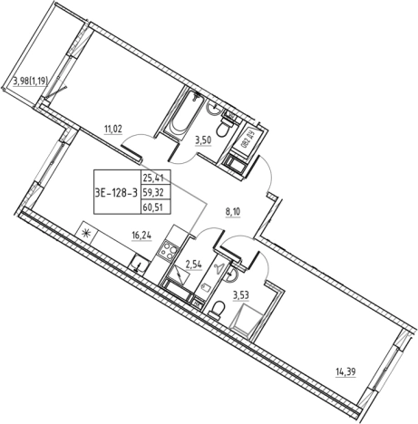 Купить трехкомнатную квартиру в ЖК Энфилд в Ленинградской области. Вариант № 7830469, 0, площадь - квм, цена 10428899 рублей