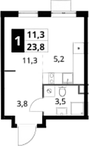 Купить однокомнатную квартиру в новостройках у метро Пятницкое шоссе в Химках. Вариант № 9821947, 0, площадь -  квм, цена 8225280 рублей