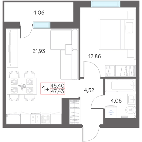 Купить квартиру в новостройках в Тобольске. Вариант № 159540, 0, площадь -  квм, цена 4950000 рублей