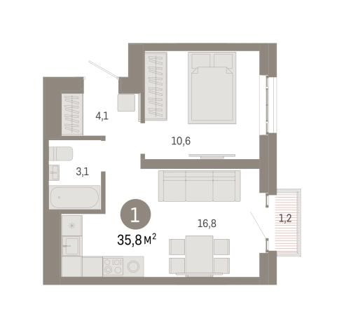 Купить однокомнатную квартиру в новостройках в ЖК Метроном в Москве. Вариант № 8468403, 0, площадь -  квм, цена 19140000 рублей