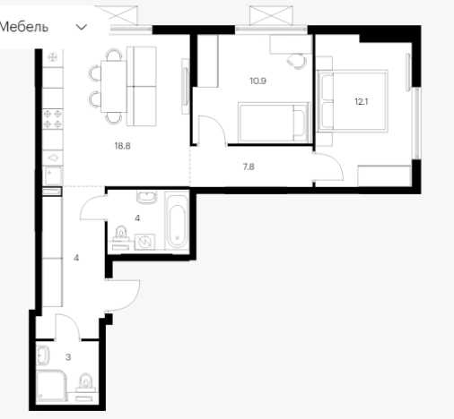 Купить двухкомнатную квартиру в ЖК Савин Парк в Нижегородской области. Вариант № 2775373, 0, площадь -  квм, цена 8132520 рублей