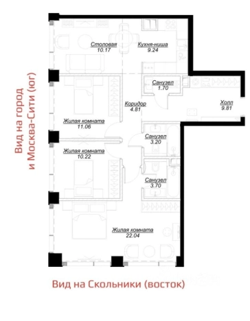 Купить квартиру в Москве. Вариант № 10030882, 2, площадь -  квм, цена 51000000 рублей