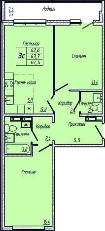 Купить квартиру в новостройках в ЖК Кемерово Сити (Кемерово) в Кемерове. Вариант № 109836, 0, площадь -  квм, цена 8790000 рублей