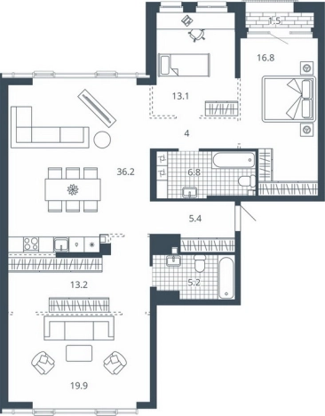 Купить квартиру в новостройках в ЖК Жилой комплекс "Scala city" в Пензе. Вариант № 133346, 0, площадь -  квм, цена 16590700 рублей