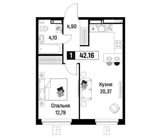 Купить двухкомнатную квартиру в новостройках в Мурине. Вариант № 6866870, 0, площадь -  квм, цена 7285912 рублей